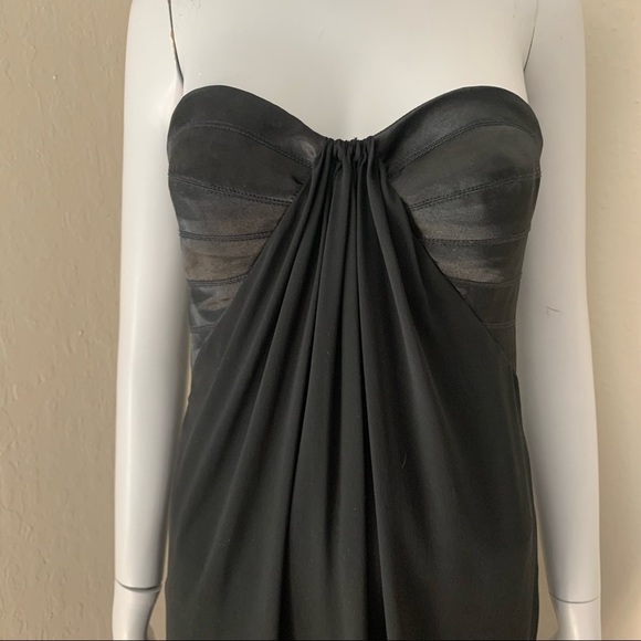 LA FEMME Black Strapless Formal Long Maxi Dress Black Tie Size 0 - Picture 6 of 15